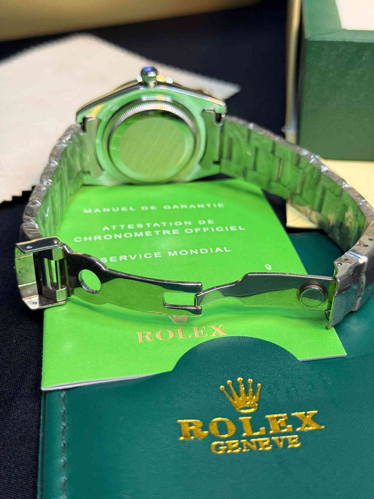Rolex Oyster Perpetual Labenno Skeleton Edition Silver Dial With Silver Chain